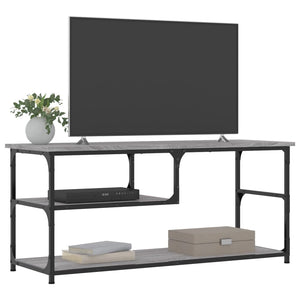 Mobile TV-Credenza TV-Console TV Grigio Sonoma 103x38x46,5cm Legno Multistrato Acciaio