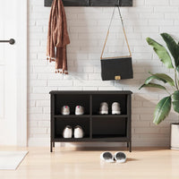 Scarpiera Nera 69x35x50 cm in Legno Multistrato 831833