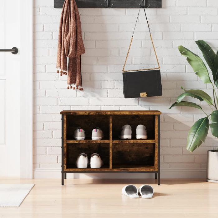 Scarpiera Rovere Fumo 69x35x50 cm in Legno Multistratocod mxl 102878