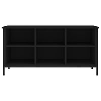 Scarpiera Nera 100x35x50 cm in Legno Multistrato