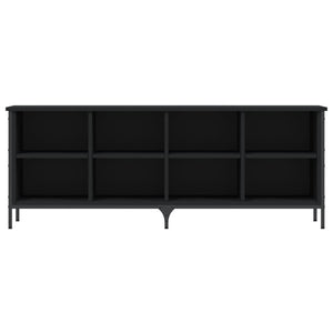 Scarpiera Nera 131x35x50 cm in Legno Multistrato 831848