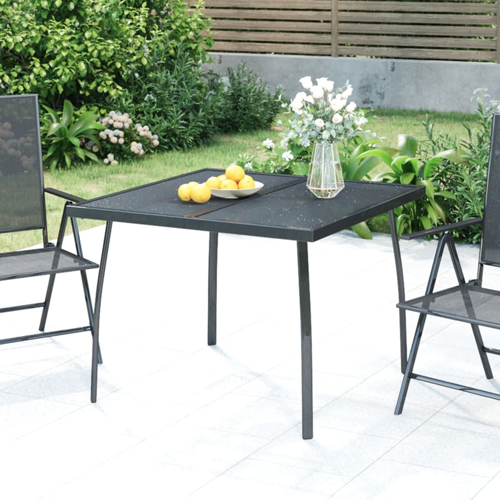 Tavolo da Giardino Antracite 100x100x72 cm Rete d'Acciaiocod mxl 126363