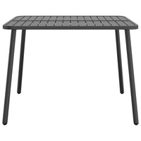 Tavolo da Giardino Antracite 100x100x71 cm Acciaio 362738