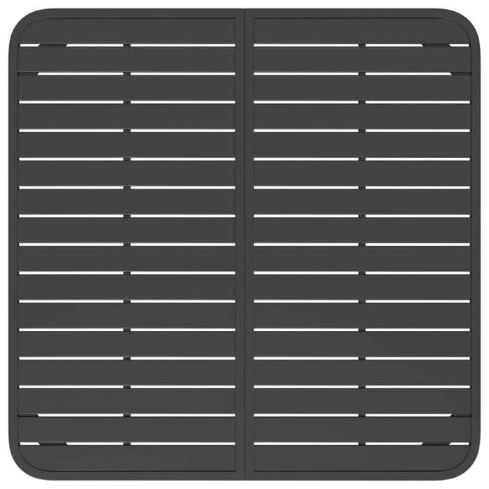 Tavolo da Giardino Antracite 100x100x71 cm Acciaio