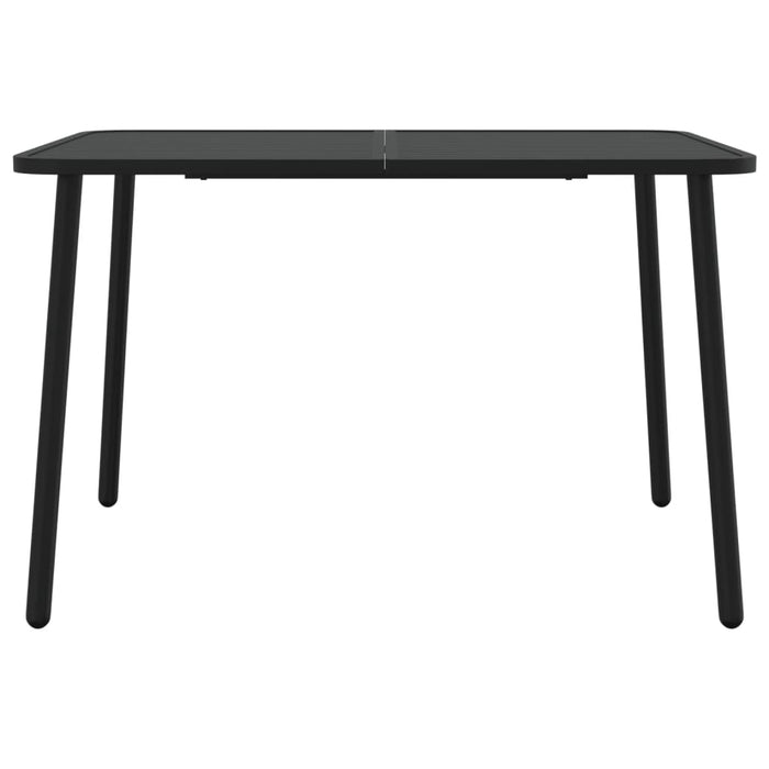 Tavolo da Giardino Antracite 110x80x71 cm Acciaio 362739