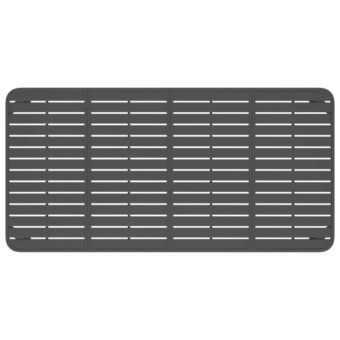 Tavolo da Giardino Antracite 200x100x71 cm Acciaio 362741