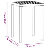 Tavolo da Giardino Antracite 50x50x72 cm Acciaio 362742