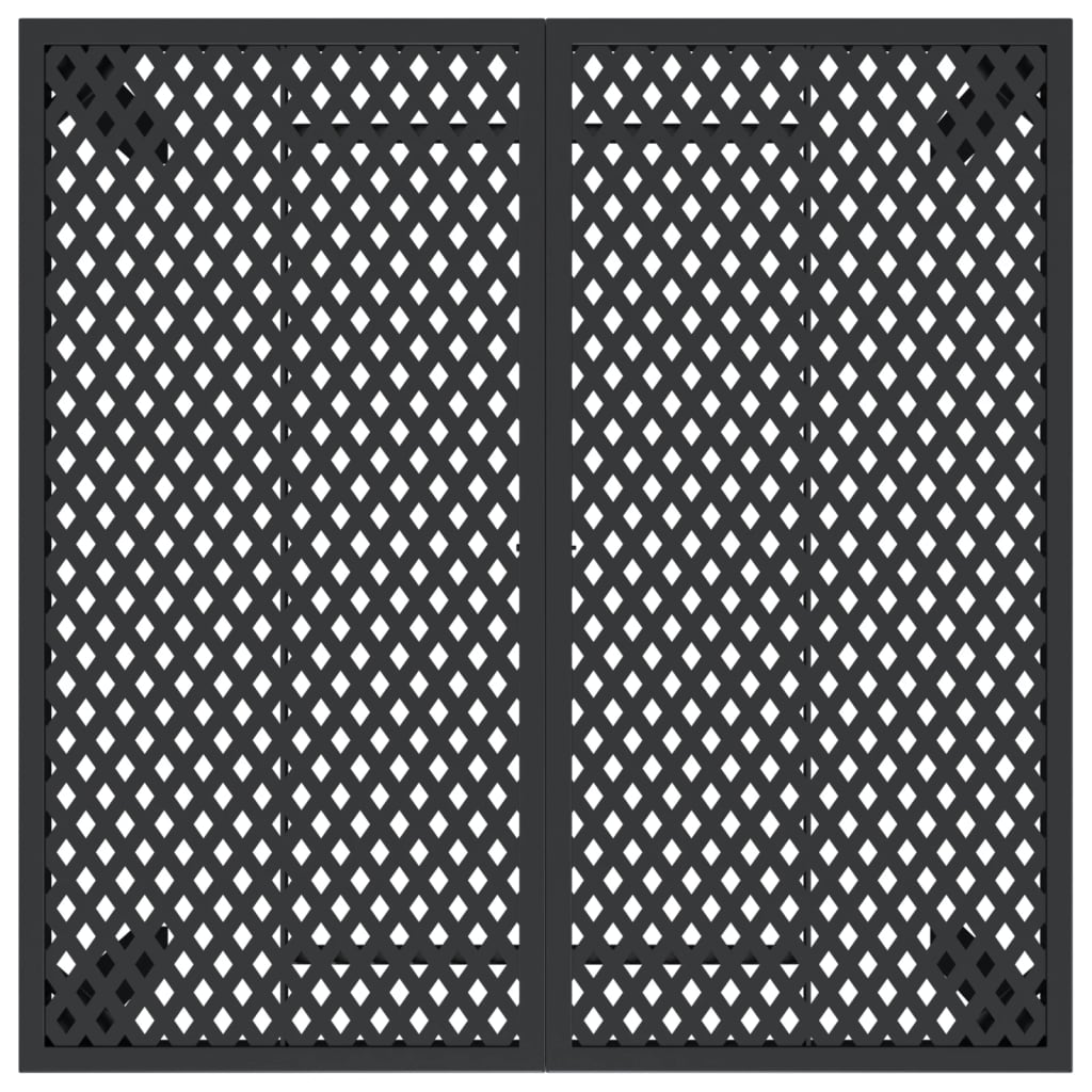 Tavolo da Giardino Antracite 100x100x72 cm Acciaio