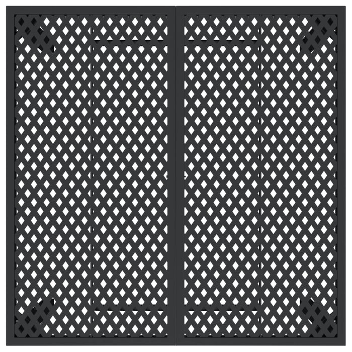 Tavolo da Giardino Antracite 100x100x72 cm Acciaio