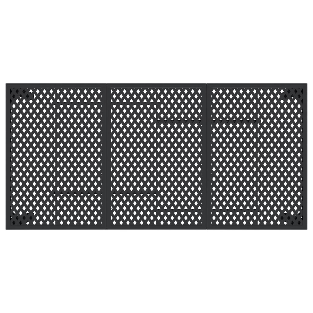 Tavolo da Giardino Antracite 165x80x72 cm Acciaio 362746