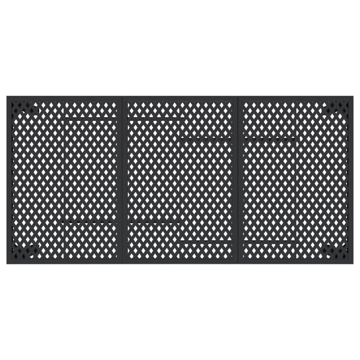 Tavolo da Giardino Antracite 165x80x72 cm Acciaio