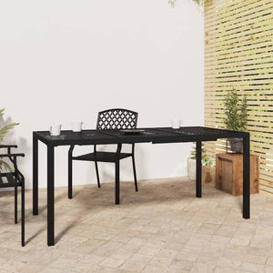 Tavolo da Giardino Antracite 165x80x72 cm Acciaio 362746
