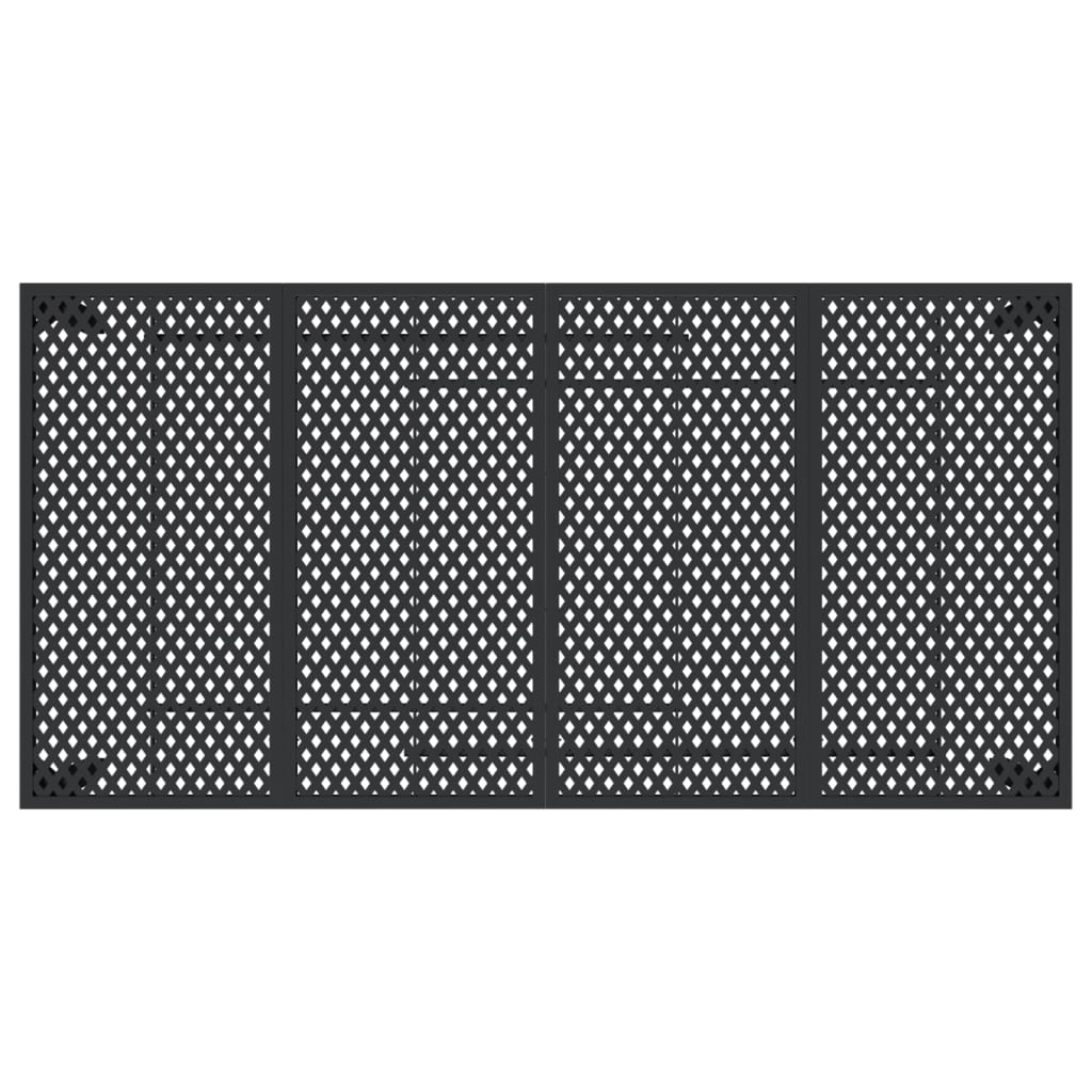 Tavolo da Giardino Antracite 200x100x72 cm Acciaio 362747