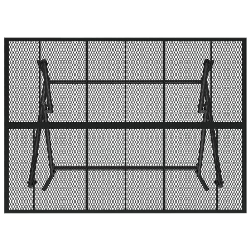 Tavolo da Giardino Pieghevole Antracite 110x80x72 Rete Acciaio 362749