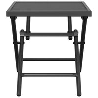 Tavolo da Giardino Pieghevole Antracite 38x38x38cm Rete Acciaio 362766
