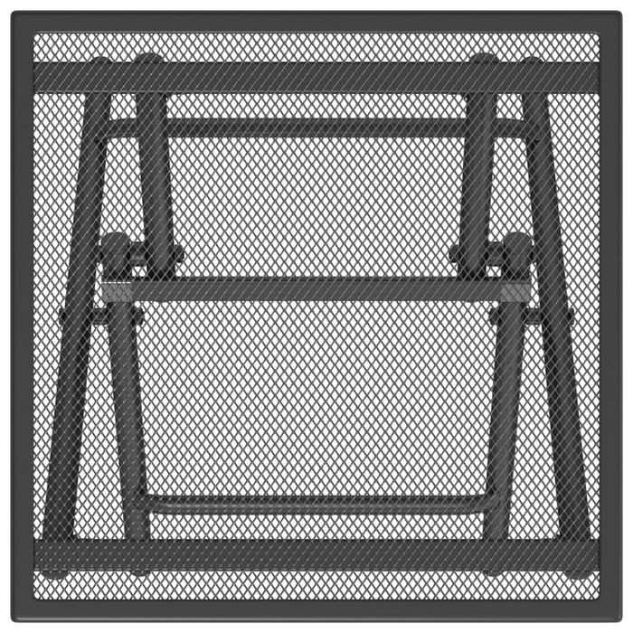 Tavolo da Giardino Pieghevole Antracite 38x38x38cm Rete Acciaio 362766