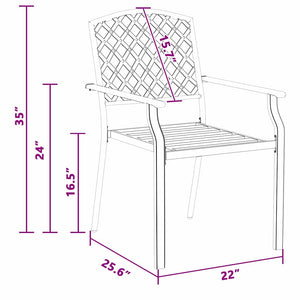 Sedia 4 pcs Antracite 56 x 65 x 89cm Acciaio 362776