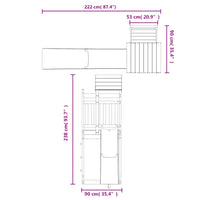 Set da Gioco da Esterno in Legno Massello di Douglas