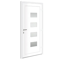 Porta Ingresso Bianca 100x210 cm in Alluminio e PVC 3157063