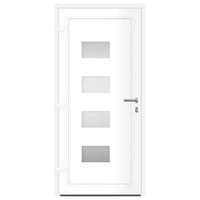Porta Ingresso Bianca 100x210 cm in Alluminio e PVC 3157066
