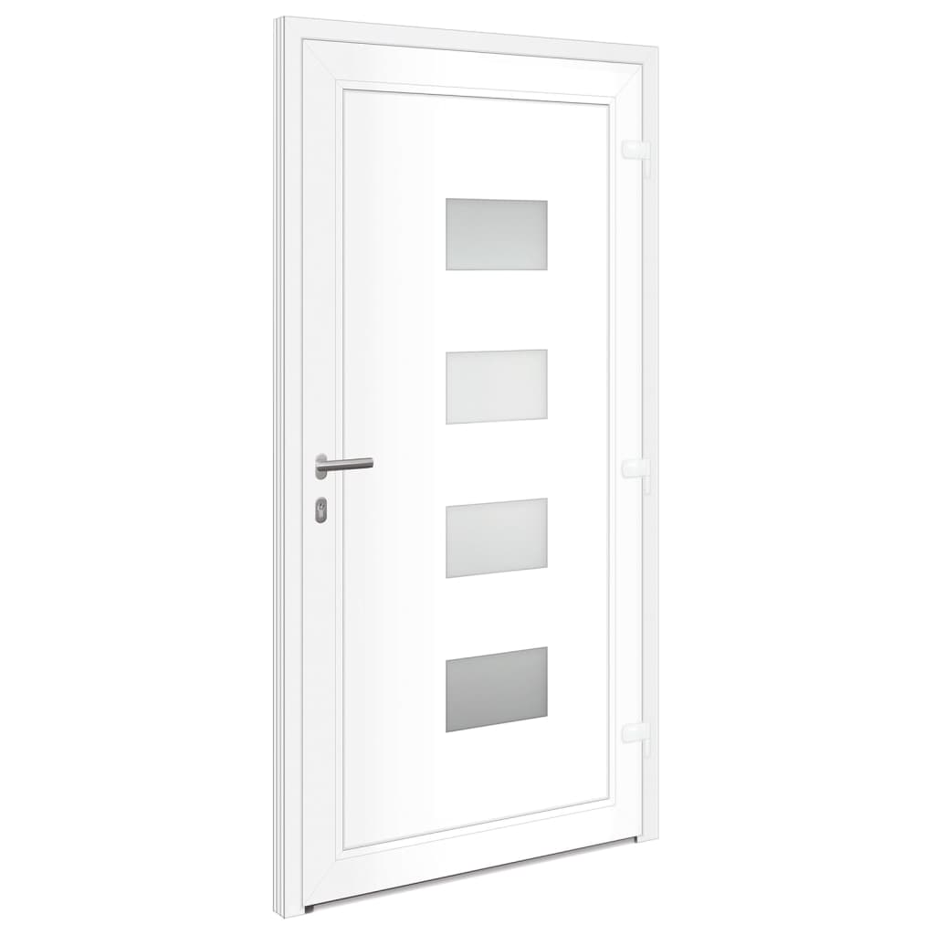 Porta Ingresso Antracite 100x200 cm in Alluminio e PVC 3157068