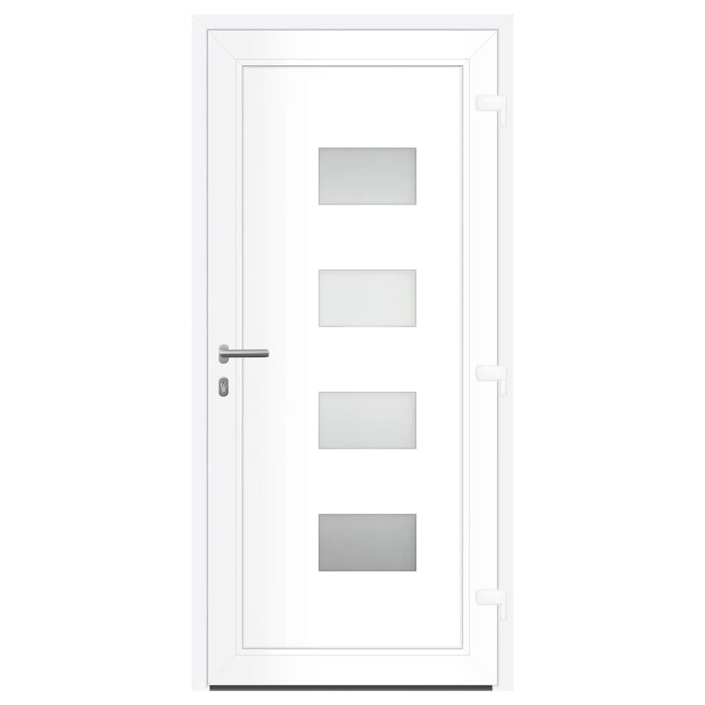 Porta Ingresso Antracite 100x210 cm in Alluminio e PVC 3157069