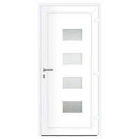Porta Ingresso Antracite 100x210 cm in Alluminio e PVC 3157069