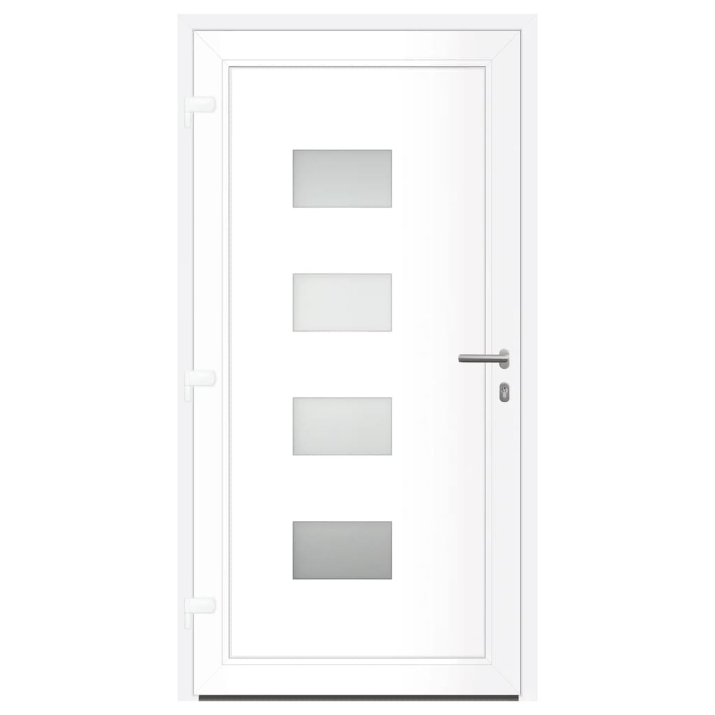 Porta Ingresso Antracite 100x200 cm in Alluminio e PVC 3157071