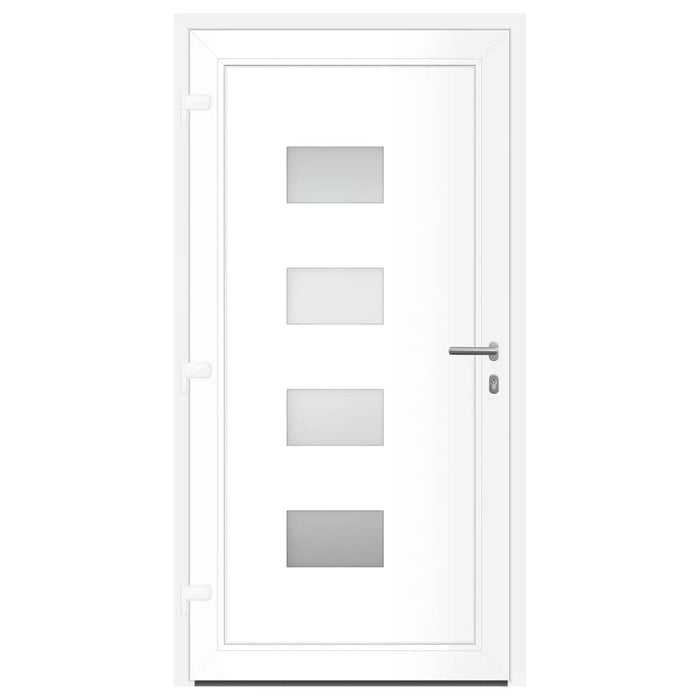 Porta Ingresso Antracite 100x200 cm in Alluminio e PVC 3157071
