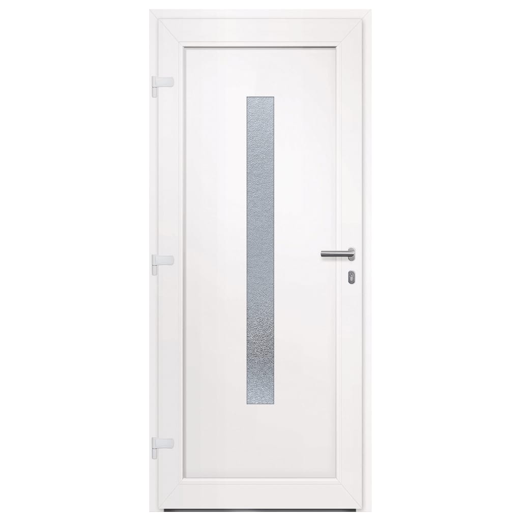 Porta Ingresso Bianca 88x200 cm in PVC 3157074