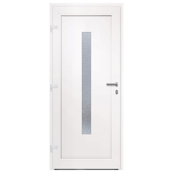 Porta Ingresso Bianca 88x200 cm in PVC 3157074