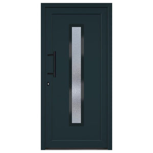 Porta Ingresso Antracite 98x200 cm in PVC 3157085