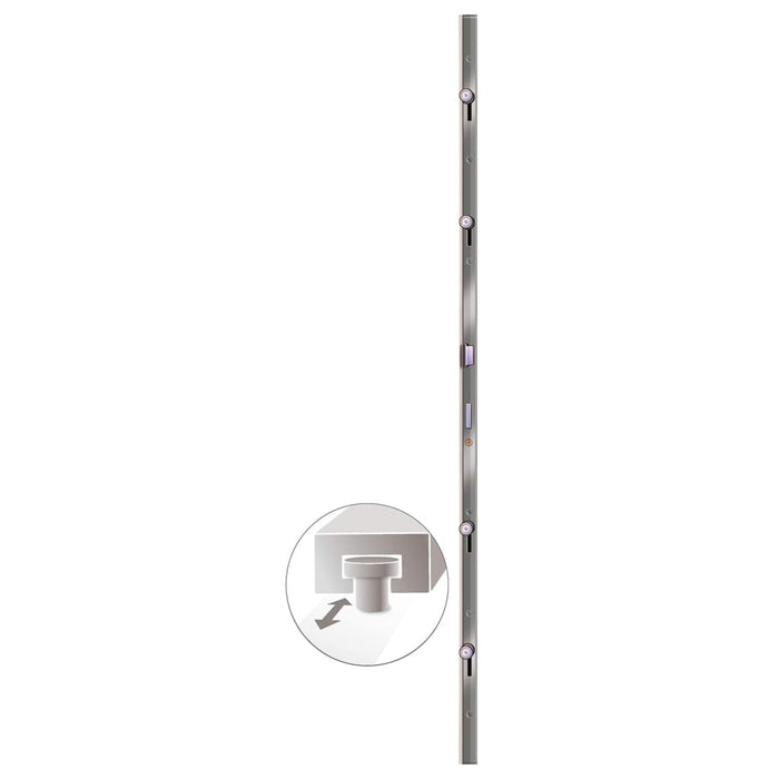 Porta Ingresso Antracite 98x200 cm in PVC 3157085