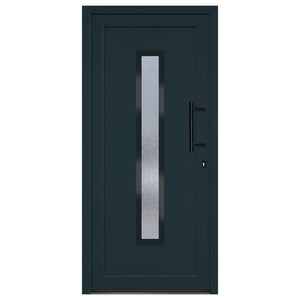 Porta Ingresso Antracite 98x208 cm in PVC 3157091