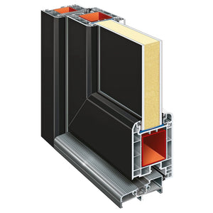 Porta Ingresso Antracite 98x200 cm in PVC 3157100