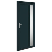 Porta Ingresso Antracite 98x208 cm in PVC 3157101