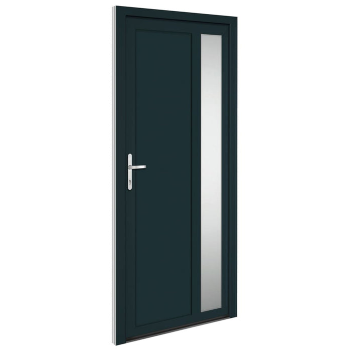 Porta Ingresso Antracite 98x208 cm in PVC 3157101