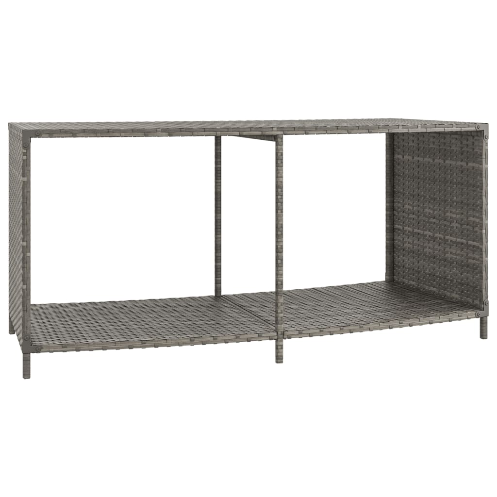Bordo per Spa Grigio in Polyrattan e Legno Massello di Acacia 3157117