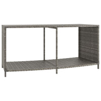 Bordo per Spa Grigio in Polyrattan e Legno Massello di Acacia 3157117