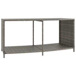 Bordo per Spa Grigio in Polyrattan e Legno Massello di Acacia 3157117