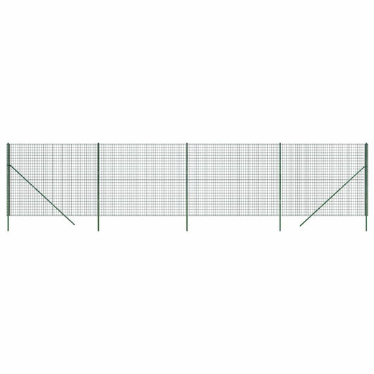vidaXL Recinzione Metallica Verde 1,8x10 m in Acciaio Zincato