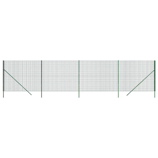 Recinzione Metallica Verde 2x10 m in Acciaio Zincatocod mxl 80671