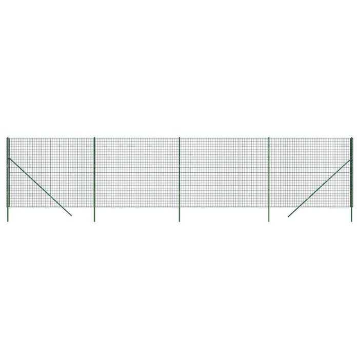 Recinzione Metallica Verde 2x10 m in Acciaio Zincatocod mxl 80671