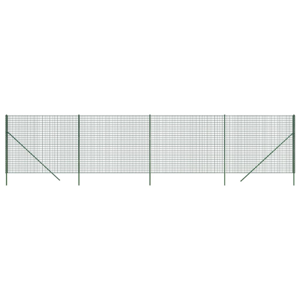 Recinzione Metallica Verde 2,2x10 m in Acciaio Zincato 154055