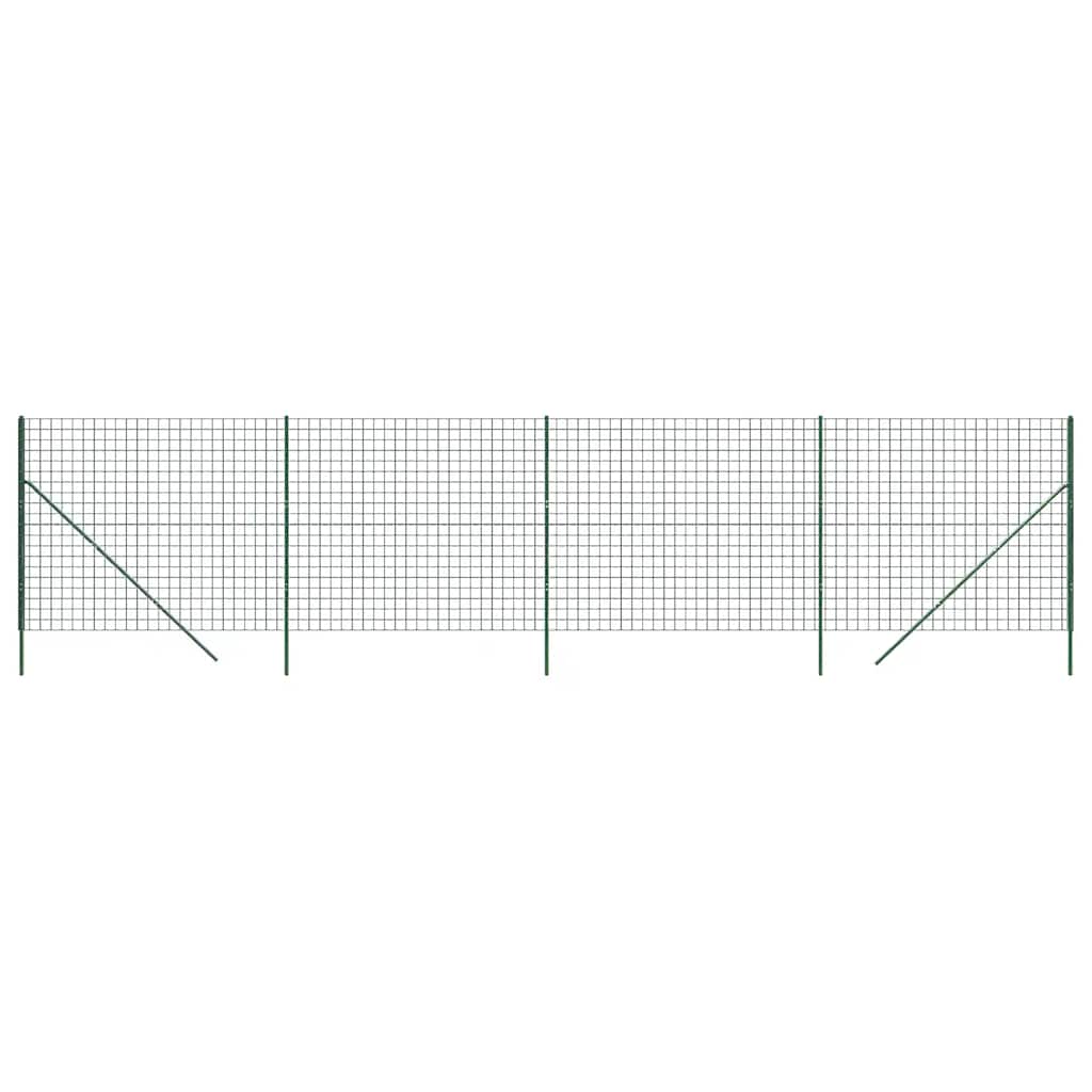 Recinzione Metallica Verde 2x10 m in Acciaio Zincatocod mxl 128588