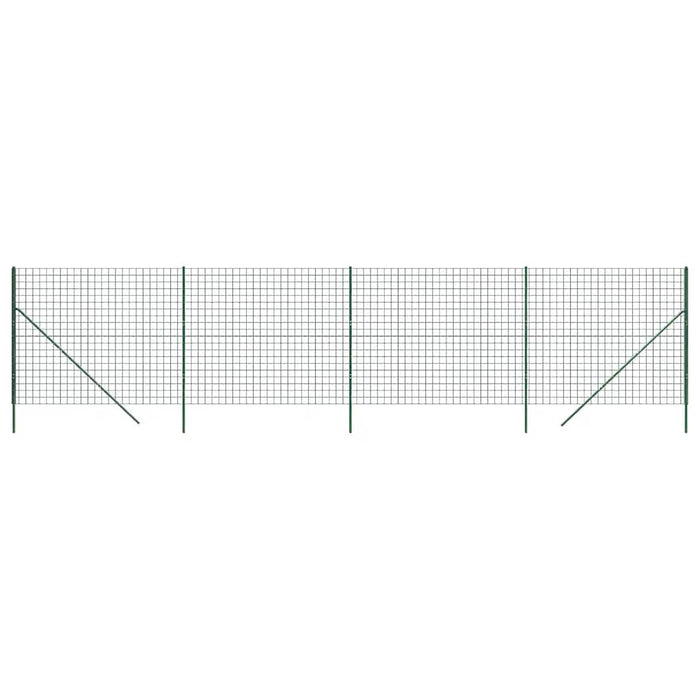 Recinzione Metallica Verde 2x10 m in Acciaio Zincatocod mxl 128588
