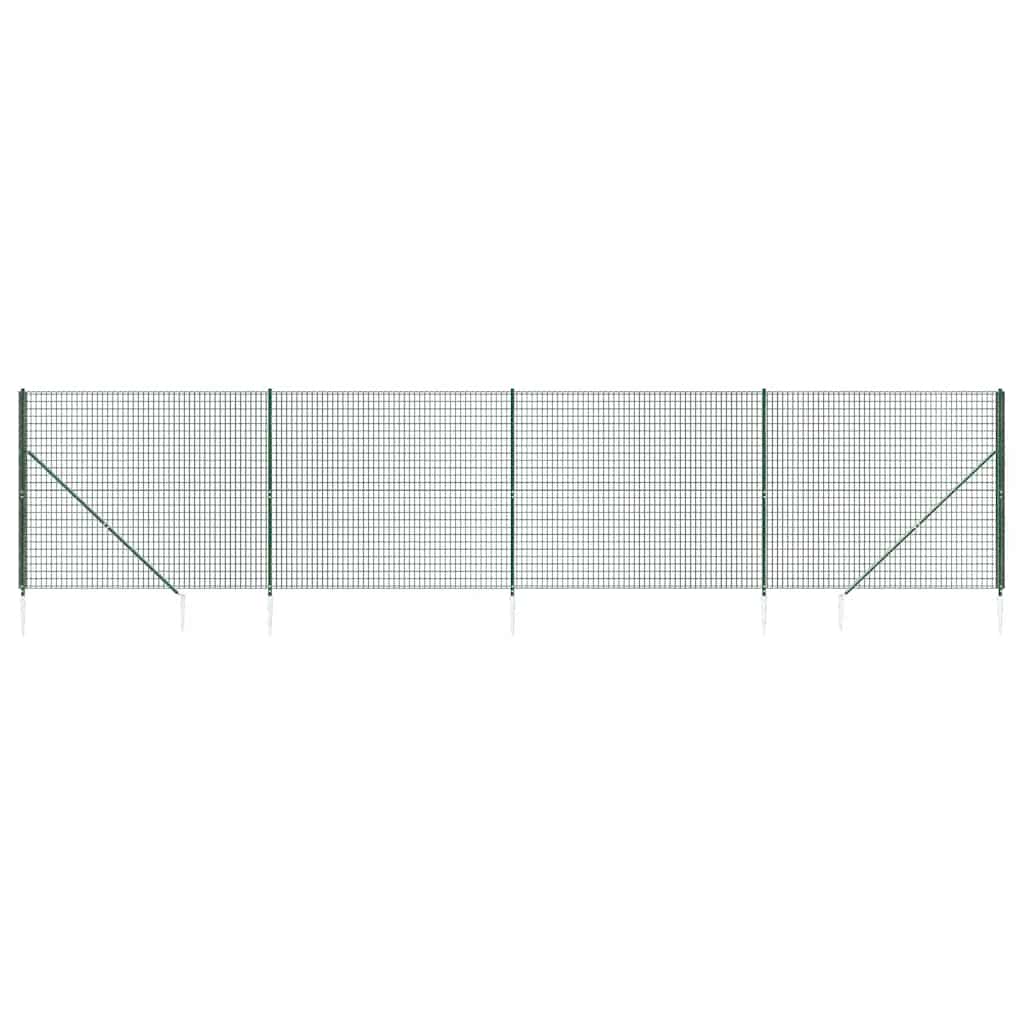 Recinzione Metallica con Picchetti Ancoraggio Verde 2,2x10 mcod mxl 133918