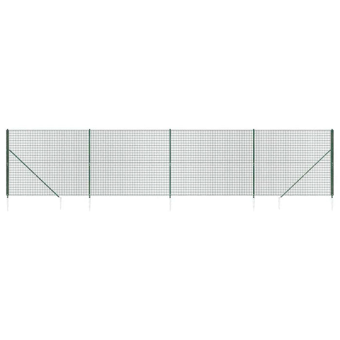 Recinzione Metallica con Picchetti Ancoraggio Verde 2,2x10 mcod mxl 133918