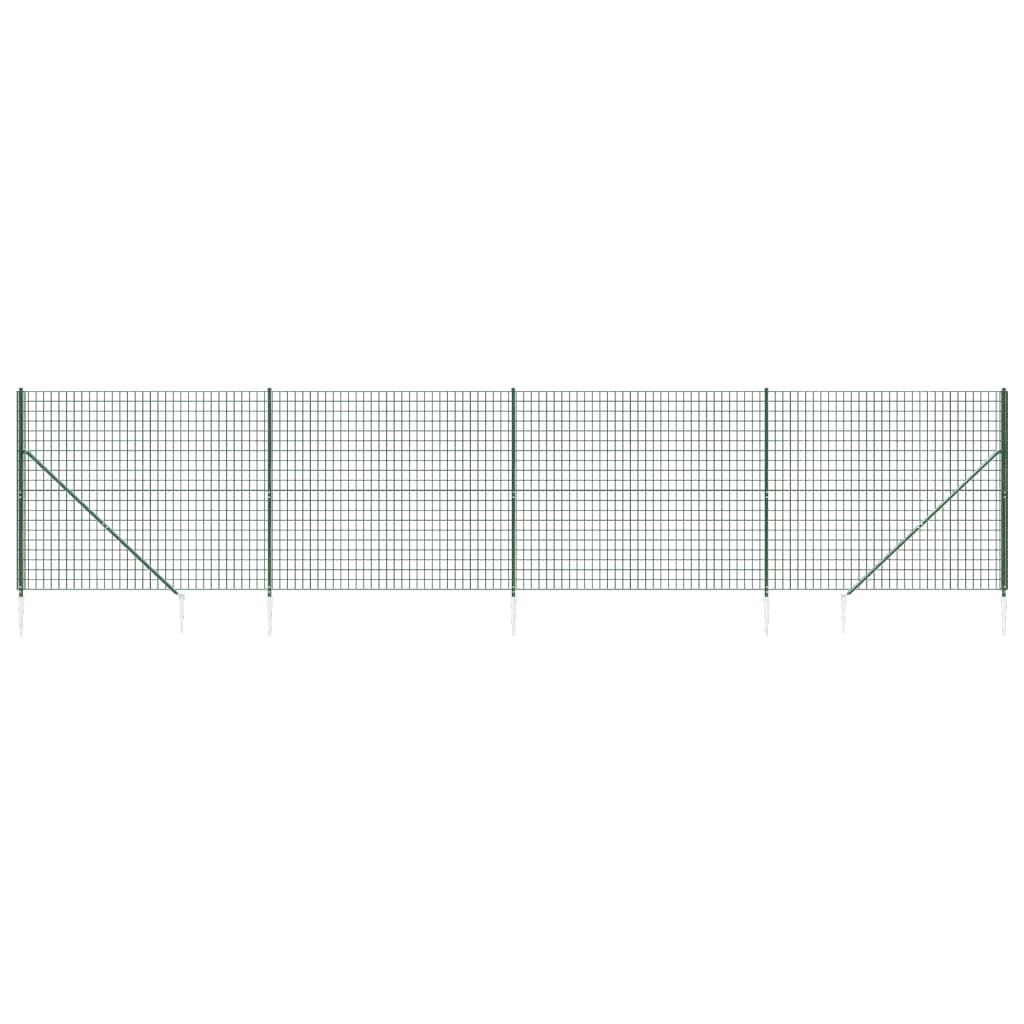 Recinzione Metallica con Picchetti Ancoraggio Verde 2,2x10 mcod mxl 95146
