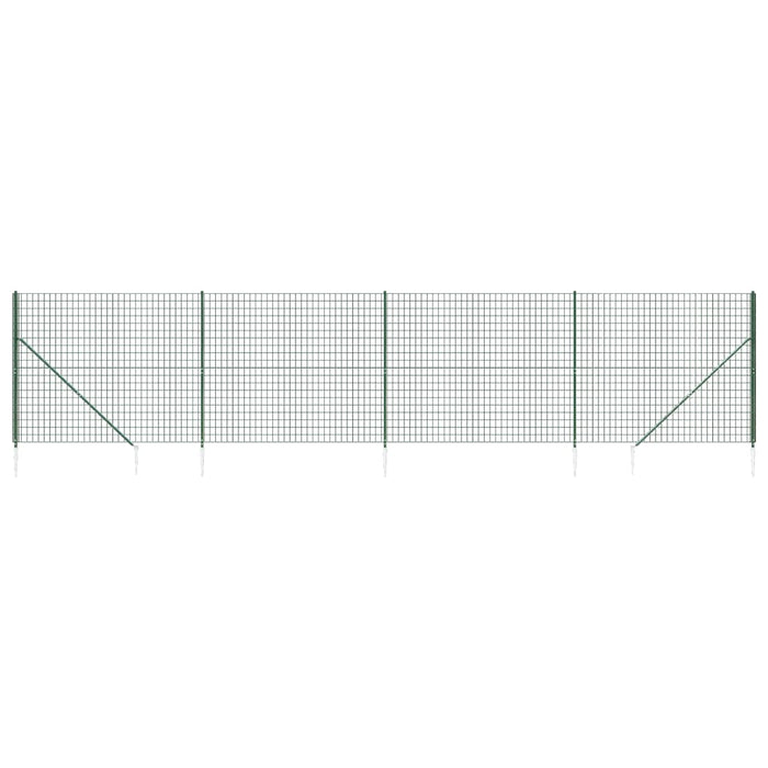 Recinzione Metallica con Picchetti Ancoraggio Verde 2,2x10 mcod mxl 95146